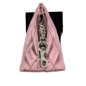 Saint Laurent Berlingo YSL Quilted Metallic Bag Charm*Brand-New w/Dustbag!‎ Pink
